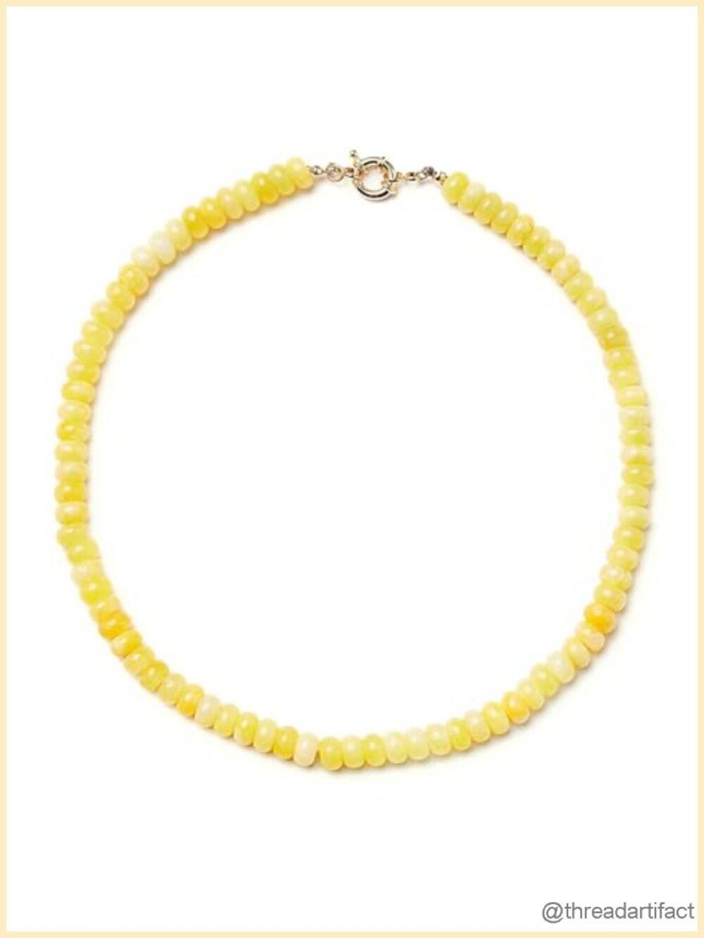 Handmade Natural Stone Beaded Choker Necklace 17 inch Boho Beach Jewelry